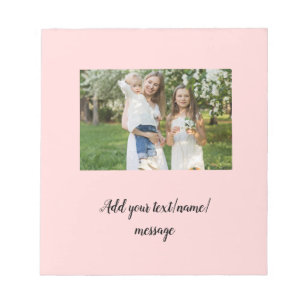 simple minimal add our photo collage name text notepad