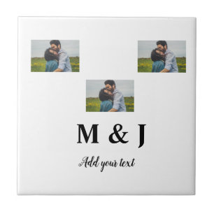 simple minimal add our photo collage name text thr tile
