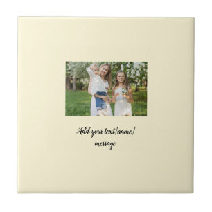 simple minimal add our photo collage name text tile
