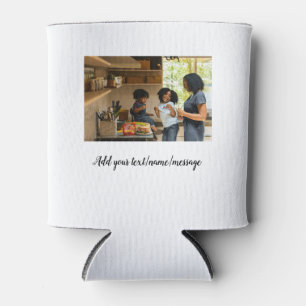 simple minimal add photo collage name family mom can cooler