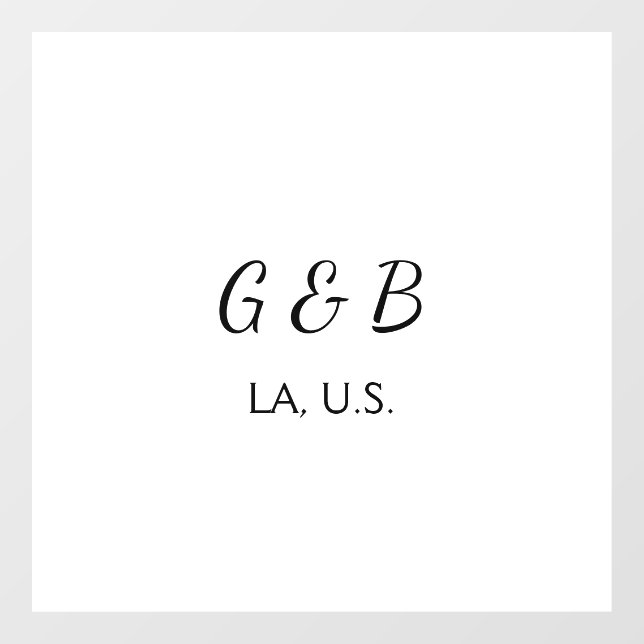 SIMPLE MINIMAL add your couple name city name text (Sheet)