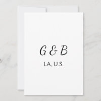 SIMPLE MINIMAL add your couple name city name text