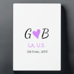 SIMPLE MINIMAL add your couple name city name text Plaque<br><div class="desc">design</div>