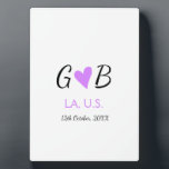 SIMPLE MINIMAL add your couple name city name text Plaque<br><div class="desc">design</div>