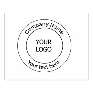 simple minimal add your logo business custom rubbe rubber stamp