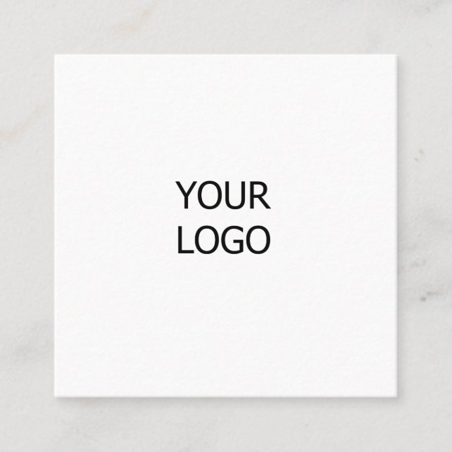 SIMPLE MINIMAL ADD YOUR LOGO CUSTOM TEXT HERE BUSI CALLING CARD (Front)