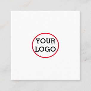 SIMPLE MINIMAL ADD YOUR LOGO CUSTOM TEXT HERE BUSI CALLING CARD