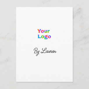 SIMPLE MINIMAL ADD YOUR LOGO CUSTOM TEXT HERE BUSI POSTCARD