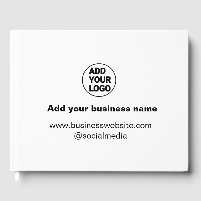 simple minimal add your logo/design custom add we  guest book (Front)