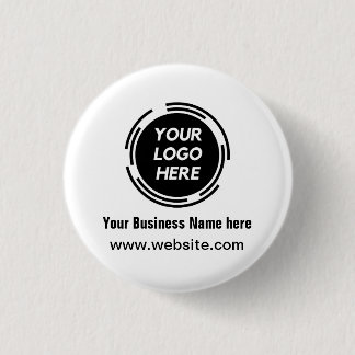 Simple minimal add your logo/design here 3 cm round badge
