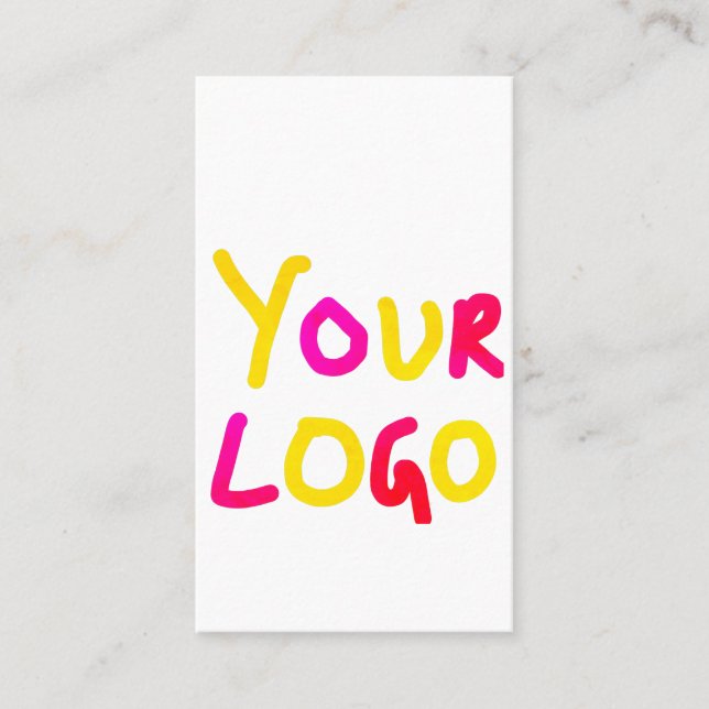 simple minimal add your logo/design here business  card (Front)