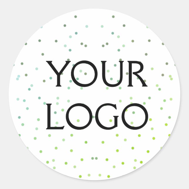 simple minimal add your logo/design here business  classic round sticker (Front)