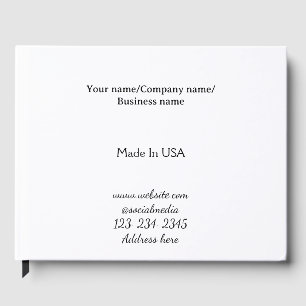 simple minimal add your logo/design here business guest book