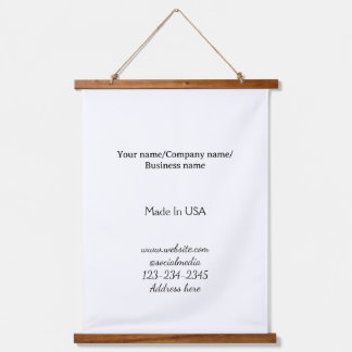 simple minimal add your logo/design here business  hanging tapestry