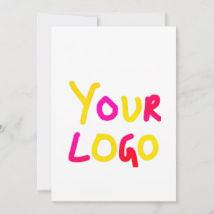 simple minimal add your logo/design here business invitation