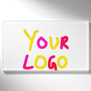 simple minimal add your logo/design here business  name tag