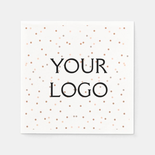 simple minimal add your logo/design here business  napkin (Front)