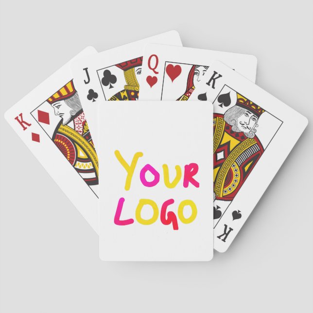 simple minimal add your logo/design here business  playing cards (Back)