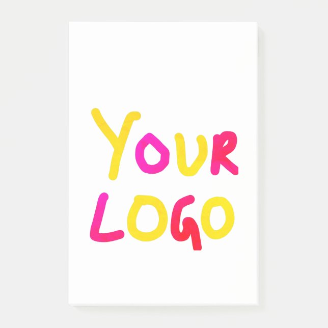 simple minimal add your logo/design here business  post-it notes (Front)