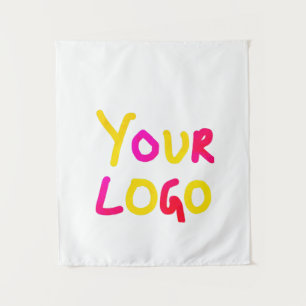 simple minimal add your logo/design here business  tapestry