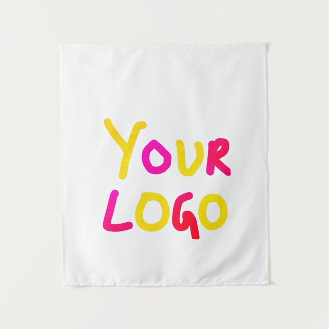 simple minimal add your logo/design here business  tapestry (Front)