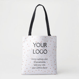 simple minimal add your logo/design here business tote bag