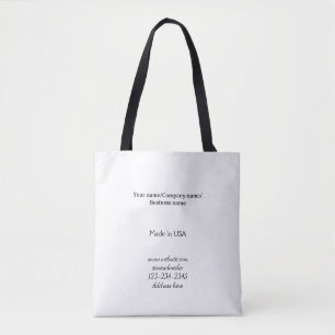 simple minimal add your logo/design here business tote bag