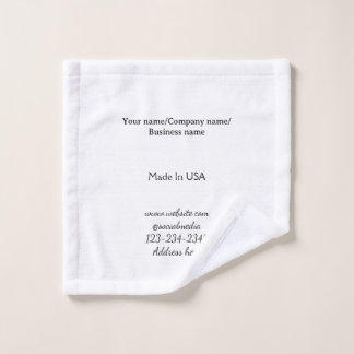 simple minimal add your logo/design here business wash cloth