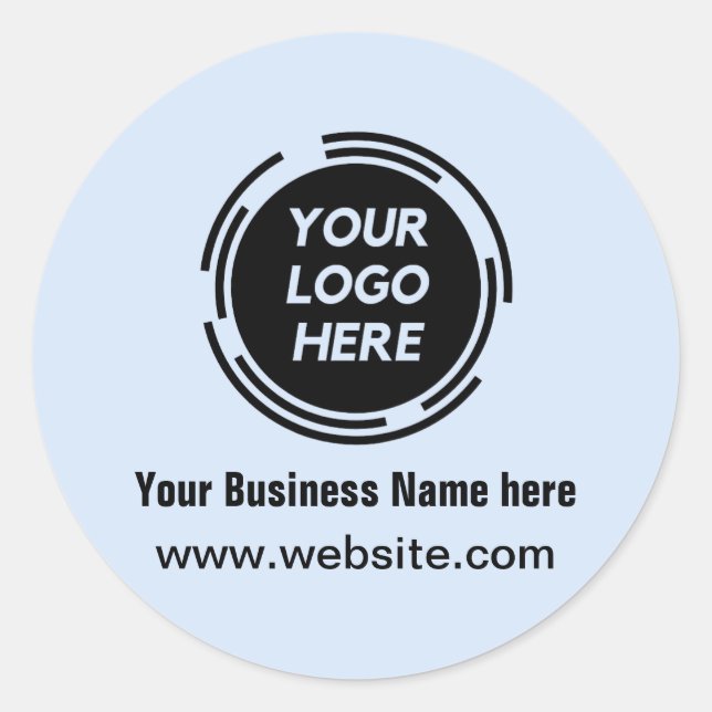 Simple minimal add your logo/design here classic round sticker (Front)