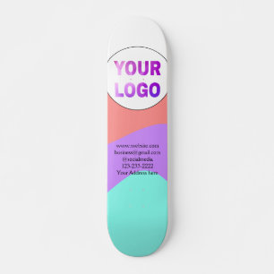 simple minimal add your logo/design here text cl skateboard