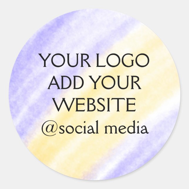 simple minimal add your logo/design here text      classic round sticker (Front)