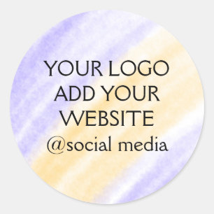 simple minimal add your logo/design here text classic round sticker