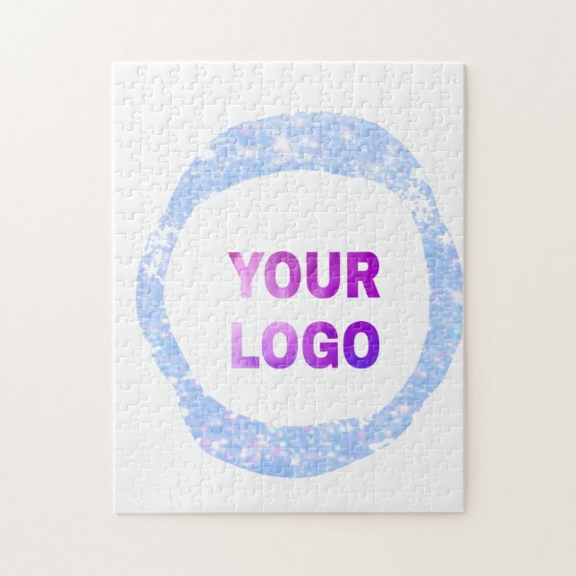 simple minimal add your logo/design here text glit jigsaw puzzle (Vertical)