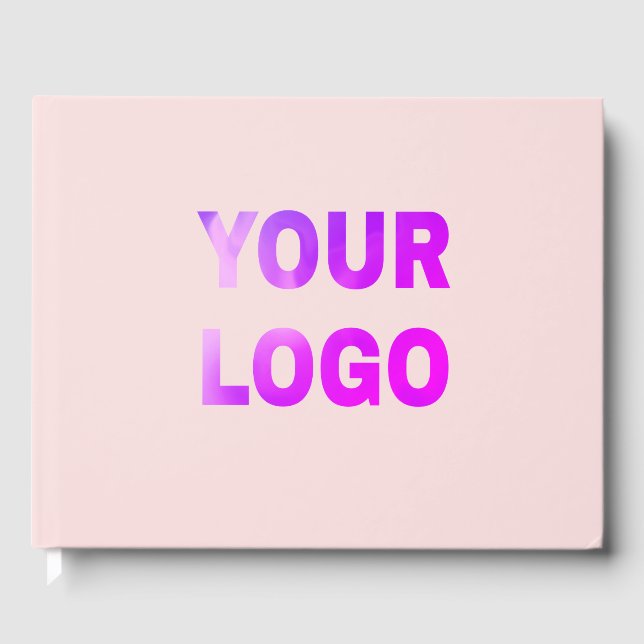 simple minimal add your logo/design here text      guest book (Front)