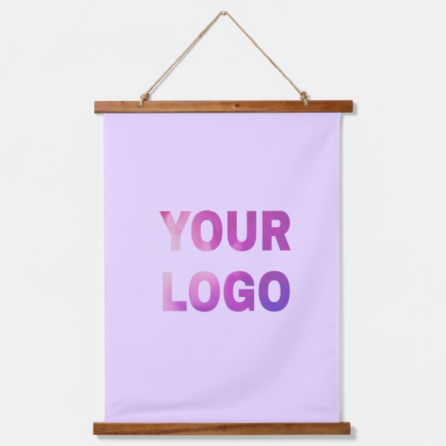 simple minimal add your logo/design here text      hanging tapestry (Front)