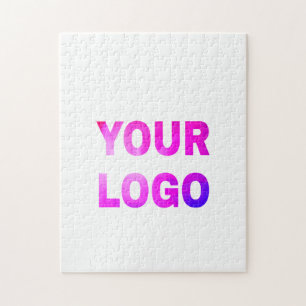 simple minimal add your logo/design here text      jigsaw puzzle