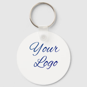 simple minimal add your logo/design here text key ring