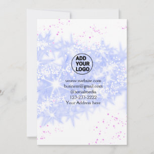 simple minimal add your logo/design here text name holiday card