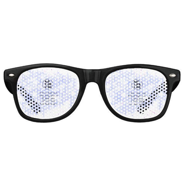 simple minimal add your logo/design here text name retro sunglasses (Front)