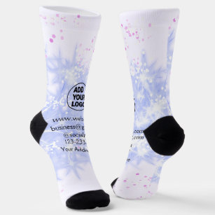 simple minimal add your logo/design here text name socks