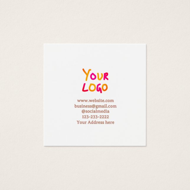 simple minimal add your logo/design here text  pos (Front)
