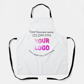 simple minimal add your logo/design here text  pos apron