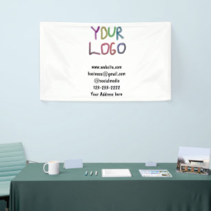 simple minimal add your logo/design here text  pos banner