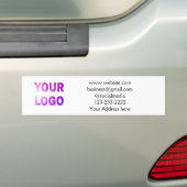 simple minimal add your logo/design here text  pos bumper sticker (On Car)
