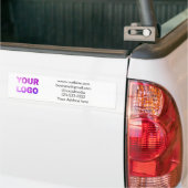 simple minimal add your logo/design here text  pos bumper sticker (On Truck)