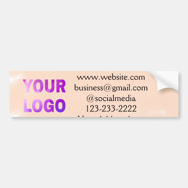 simple minimal add your logo/design here text  pos bumper sticker (Front)