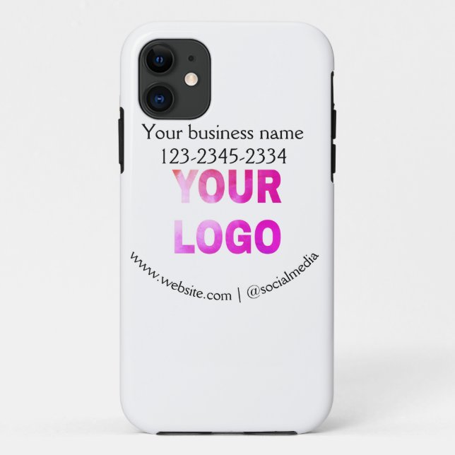simple minimal add your logo/design here text  pos Case-Mate iPhone case (Back)