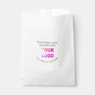 simple minimal add your logo/design here text pos favour bags