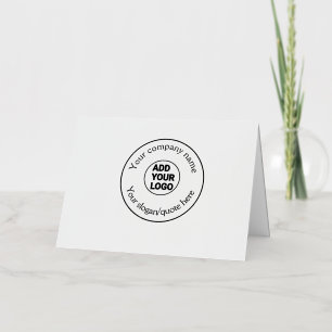 simple minimal add your logo/design here text pos foil holiday card