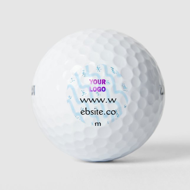 simple minimal add your logo/design here text  pos golf balls (Front)